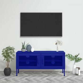 ARDEBO.de - TV-Schrank Marineblau 105x35x50 cm Stahl    