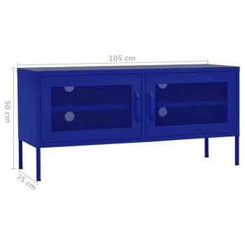 TV-Schrank Marineblau 105x35x50 cm Stahl    