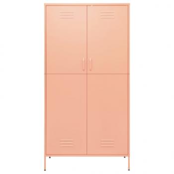 Kleiderschrank Rosa 90x50x180 cm Stahl   