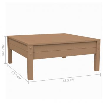 3-tlg. Garten-Lounge-Set mit Creme Kissen Massivholz Kiefer