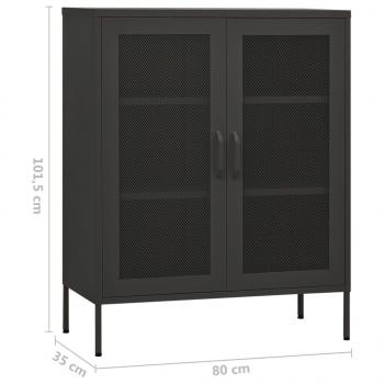 Lagerschrank Anthrazit 80x35x101,5 cm Stahl    