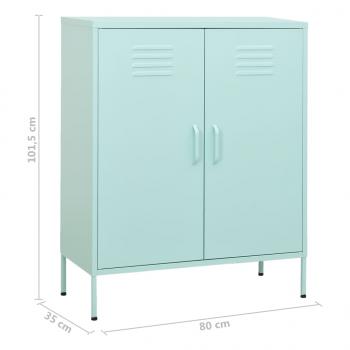 Lagerschrank Minzgrün 80x35x101,5 cm Stahl    