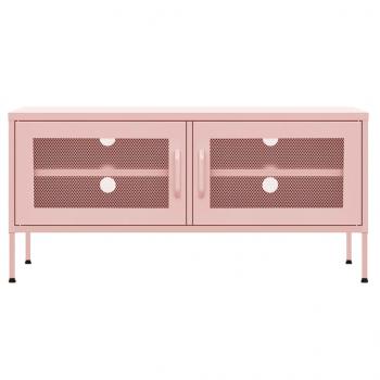 TV-Schrank Rosa 105x35x50 cm Stahl    