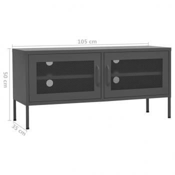 TV-Schrank Anthrazit 105x35x50 cm Stahl    