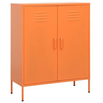 ARDEBO.de - Lagerschrank Orange 80x35x101,5 cm Stahl    