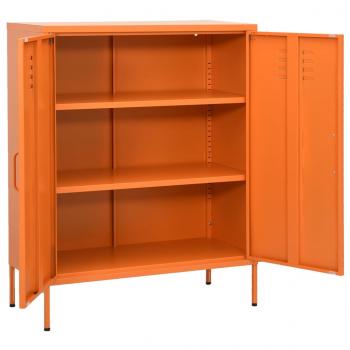 Lagerschrank Orange 80x35x101,5 cm Stahl    