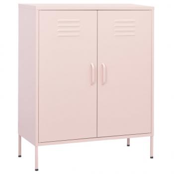 ARDEBO.de - Lagerschrank Rosa 80x35x101,5 cm Stahl    