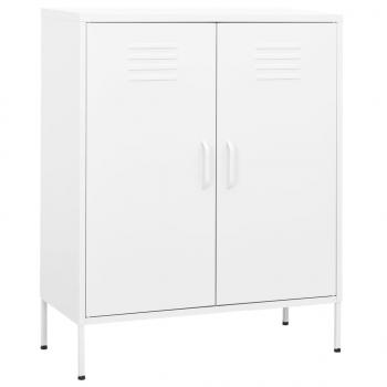 ARDEBO.de - Lagerschrank Weiß 80x35x101,5 cm Stahl    