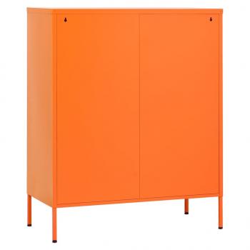 Lagerschrank Orange 80x35x101,5 cm Stahl    