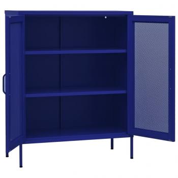 Lagerschrank Marineblau 80x35x101,5 cm Stahl    