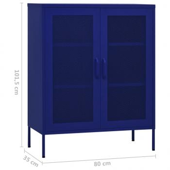 Lagerschrank Marineblau 80x35x101,5 cm Stahl    