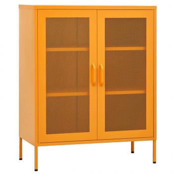 Lagerschrank Senfgelb 80x35x101,5 cm Stahl    