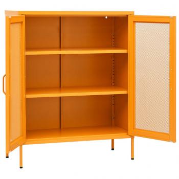 Lagerschrank Senfgelb 80x35x101,5 cm Stahl    