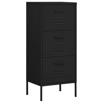 Lagerschrank Schwarz 42,5x35x101,5 cm Stahl    