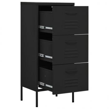 Lagerschrank Schwarz 42,5x35x101,5 cm Stahl    