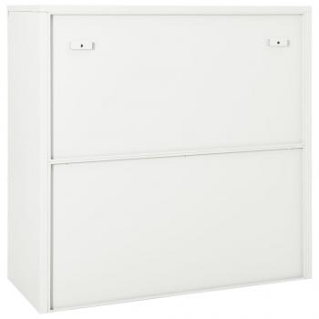 Schrank mit Schiebetür Weiß 90x40x90 cm Stahl