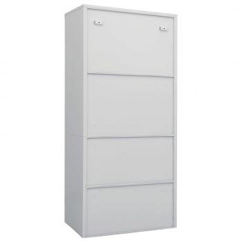 Kleiderschrank Hellgrau 80x50x180 cm Stahl