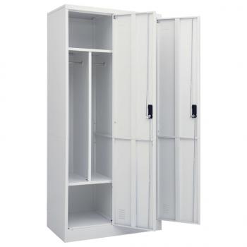 Kleiderschrank Hellgrau 80x50x180 cm Stahl