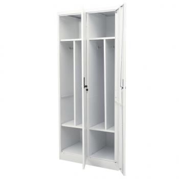 Kleiderschrank Hellgrau 80x50x180 cm Stahl