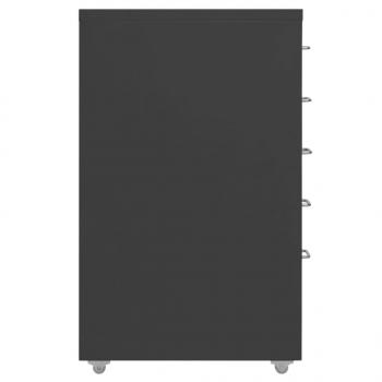 Aktenschrank mit Rollen Anthrazit 28x41x69 cm Metall