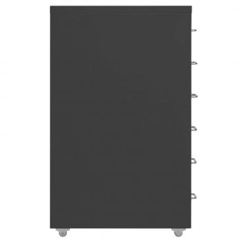 Aktenschrank mit Rollen Anthrazit 28x41x69 cm Metall