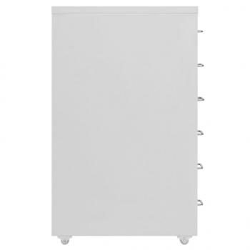 Aktenschrank mit Rollen Grau 28x41x69 cm Metall