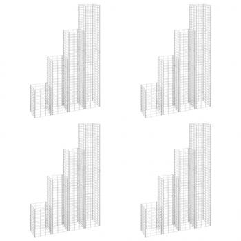 ARDEBO.de - Gabionen-Hochbeete 4 Stk. 30x30x50/100/150/200 cm Eisen