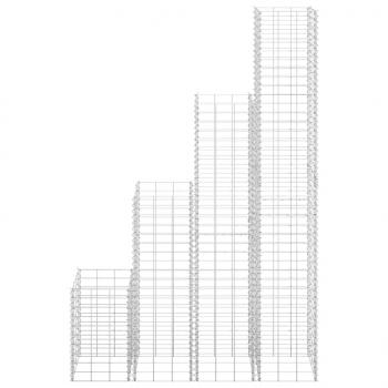 Gabionen-Hochbeete 4 Stk. 30x30x50/100/150/200 cm Eisen