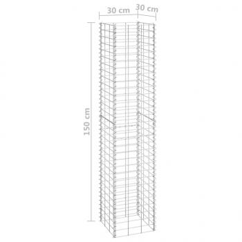 Gabionen-Hochbeete 4 Stk. 30x30x50/100/150/200 cm Eisen