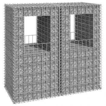 ARDEBO.de - Gabionensäulen 2 Stk. 50x50x100 cm Eisen