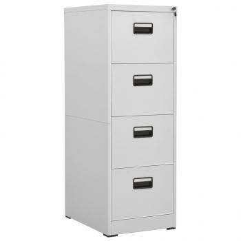 ARDEBO.de - Aktenschrank Hellgrau 46x62x133 cm Stahl