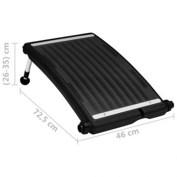 Gebogene Solar-Heizpaneele für Pool 3 Stk. 72,5x46 cm