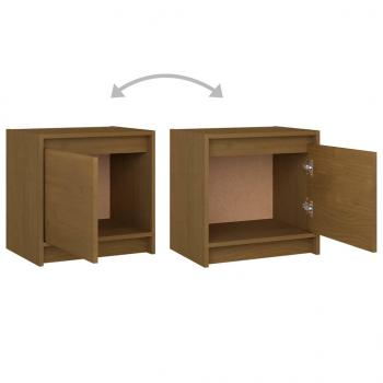 Nachtschrank Honigbraun 40x30,5x40 cm Massivholz Kiefer