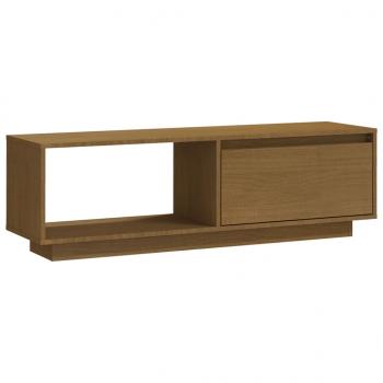 TV-Schrank Honigbraun 110x30x33,5 cm Massivholz Kiefer