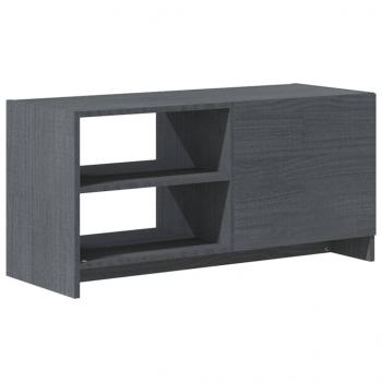 TV-Schrank Grau 80x31x39 cm Massivholz Kiefer