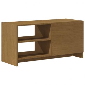 TV-Schrank Honigbraun 80x31x39 cm Massivholz Kiefer