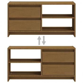 TV-Schrank Honigbraun 80x31x39 cm Massivholz Kiefer