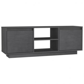 TV-Schrank Grau 110x30x40 cm Massivholz Kiefer