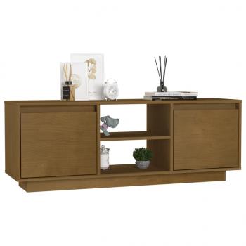 TV-Schrank Honigbraun 110x30x40 cm Massivholz Kiefer