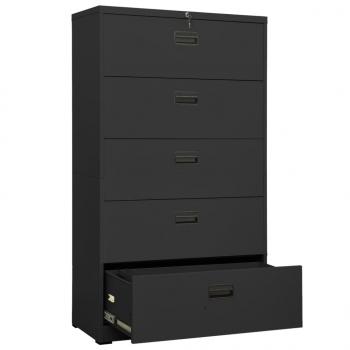 Aktenschrank Anthrazit 90x46x164 cm Stahl