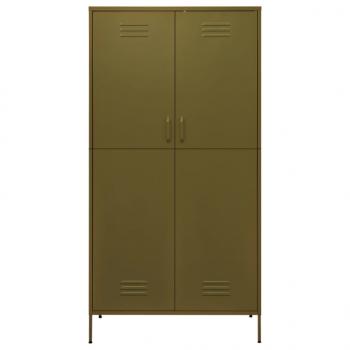 Kleiderschrank Olivgrün 90x50x180 cm Stahl   