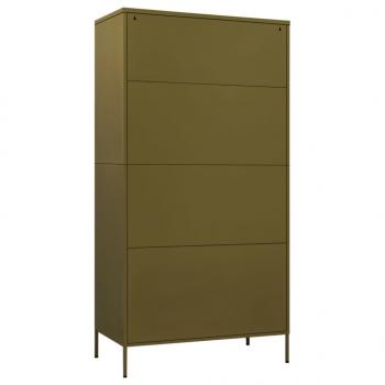 Kleiderschrank Olivgrün 90x50x180 cm Stahl   