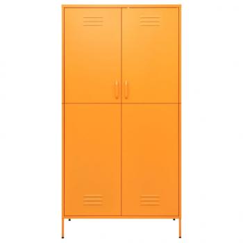 Kleiderschrank Senfgelb 90x50x180 cm Stahl   