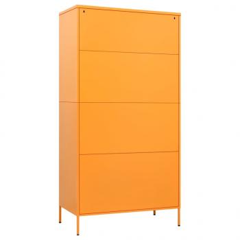 Kleiderschrank Senfgelb 90x50x180 cm Stahl   