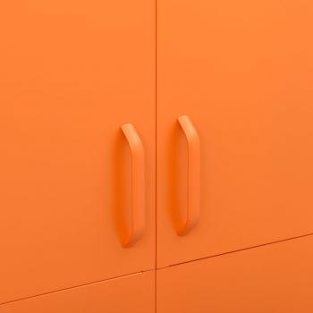 Kleiderschrank Orange 90x50x180 cm Stahl   