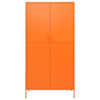 Kleiderschrank Orange 90x50x180 cm Stahl   