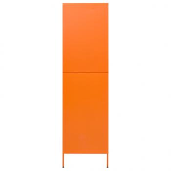 Kleiderschrank Orange 90x50x180 cm Stahl   