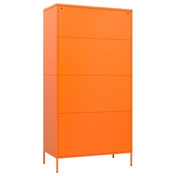 Kleiderschrank Orange 90x50x180 cm Stahl   