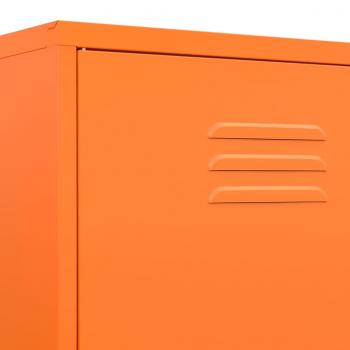 Kleiderschrank Orange 90x50x180 cm Stahl   