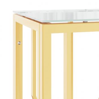 Konsolentisch Golden 70x30x70 cm Edelstahl und Glas